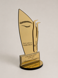 Trofeu gold lash beauty plexiglass auriu personalizabil
