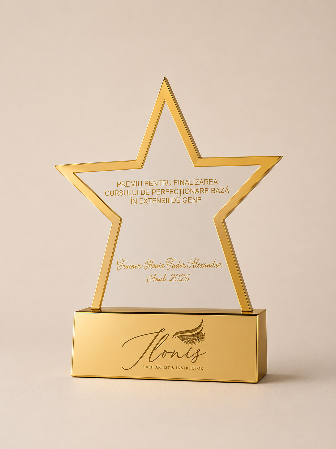 Trofeu Star Gold and Clear